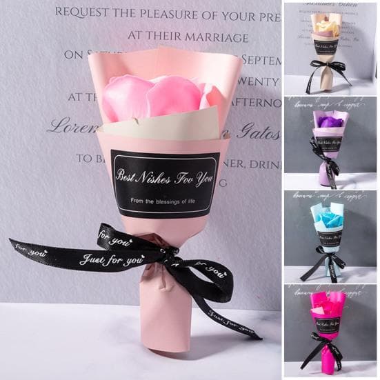 Mini Bouquet Rose Éternelle Diffuseur Artificiel Bouquet Floral Rose Savon pour Maman Femmes Anniversaire Saint-Valentin Décor Intérieur Maison