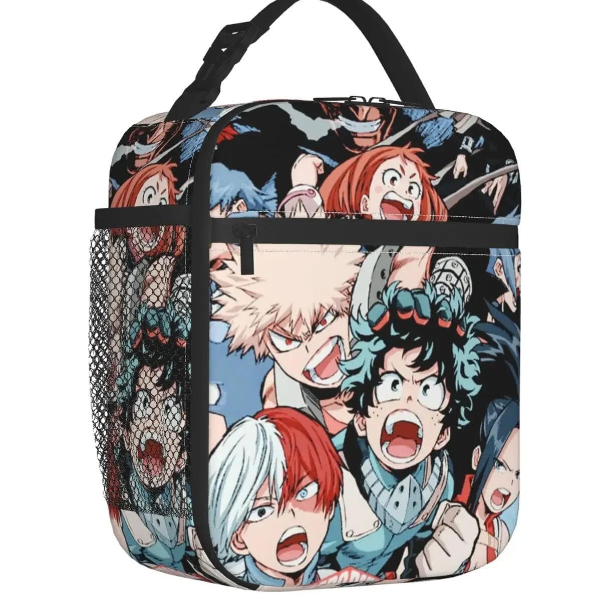 My Hero Academia Anime Manga Sacs à Déjeuner Isothermes Femmes MHA All Might Sac à Déjeuner Portable Pique-Nique Boîte à Alimentation