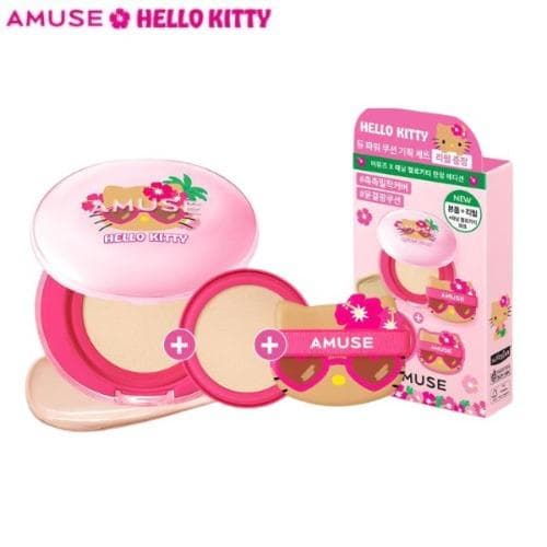 Coussin de bronzage AMUSE Dew Power 15 g x 2 unités [AMUSE x Bronzage Hello Kitty]