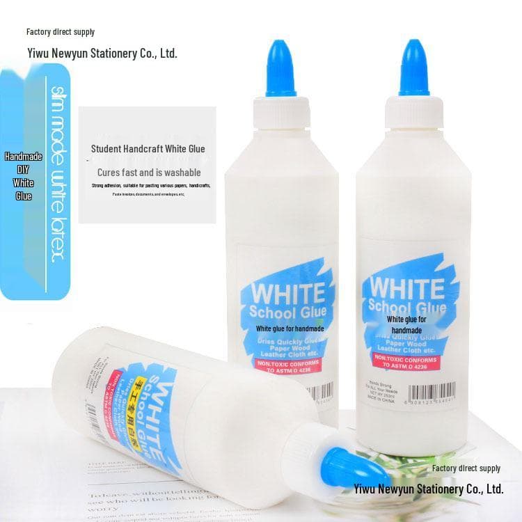 Colle blanche en latex faite à la main sans danger pour les enfants pour le bricolage et le travail du bois, Grand seau