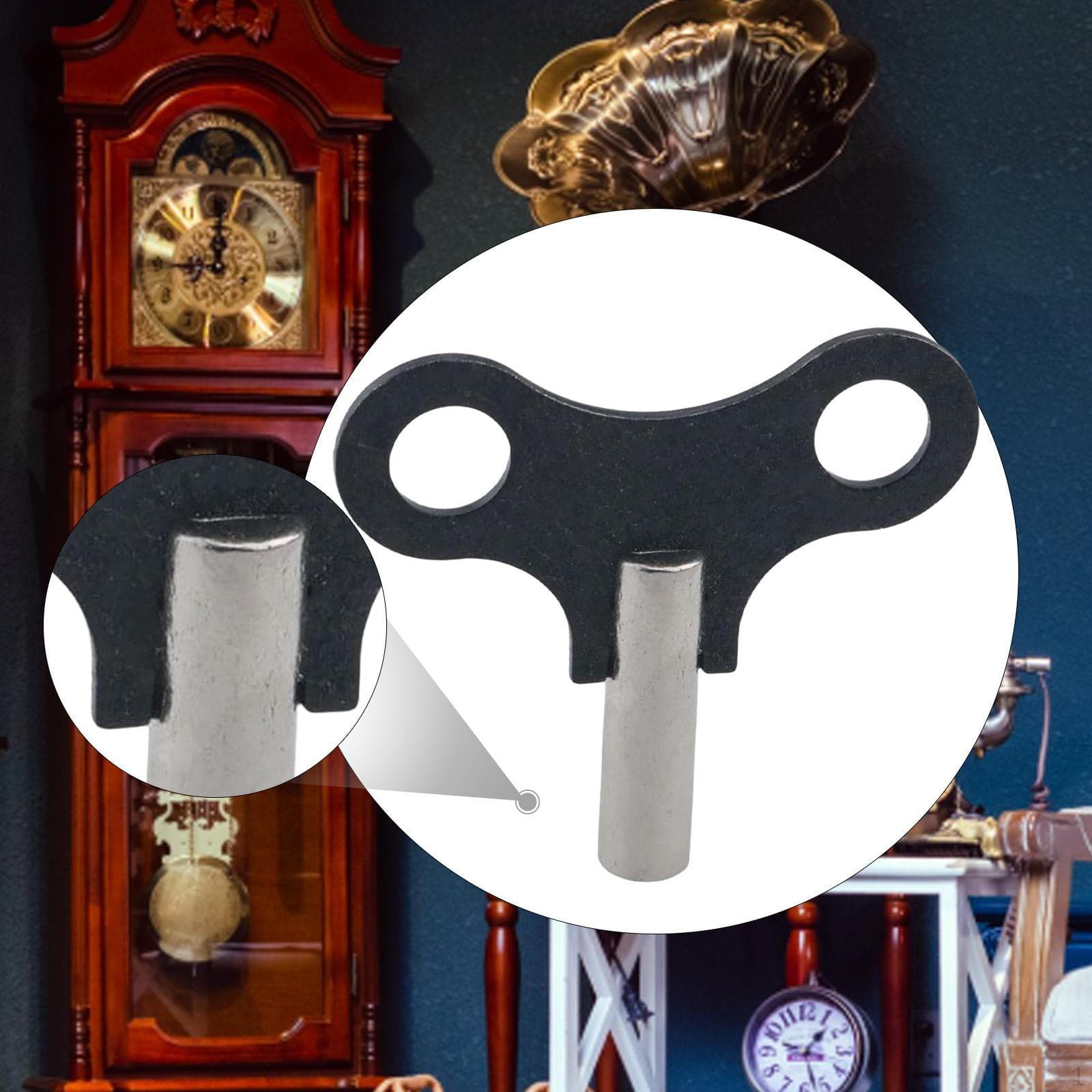 Clé de remontage d'horloge Accessoire Ergonomique Portable Acier Facile à utiliser Matériel pour les Hobbyistes