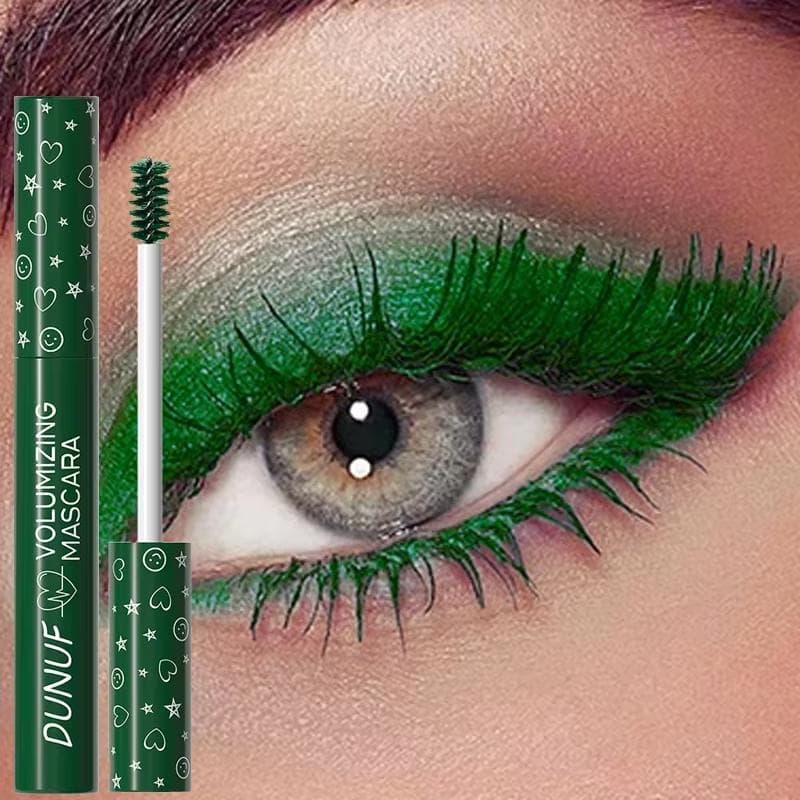 Mascara recourbant coloré, maquillage de scène, mascara vert imperméable, crème, bleu, violet, recourbant, allongeant, séchage rapide, extension