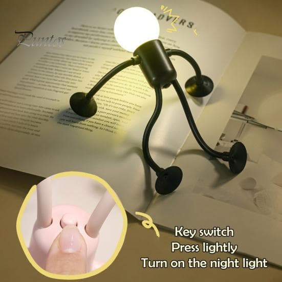 Lampe de chevet à LED de forme variable, veilleuse amusante avec ventouse, lueur douce, forme de bricolage, ampoule mignonne, mini veilleuse pour