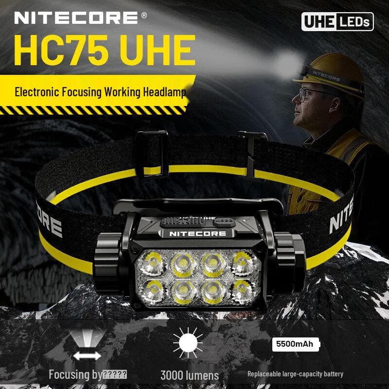 Lampe frontale rechargeable Nitecore HC75 UHE