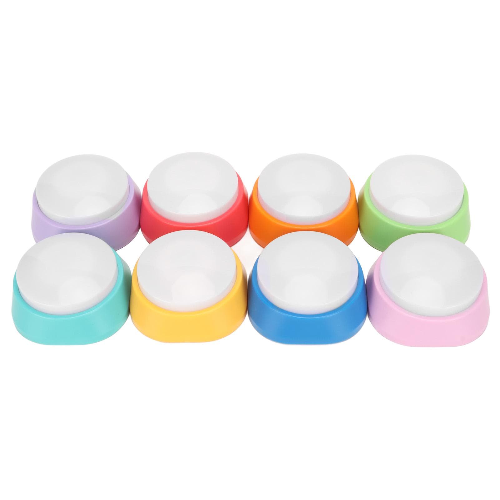 8 pcs Bouton d'Enregistrement Vocal 30 Secondes Enregistrable Buzzeurs d'Entraînement Boutons Parlants pour Chats Chiens
