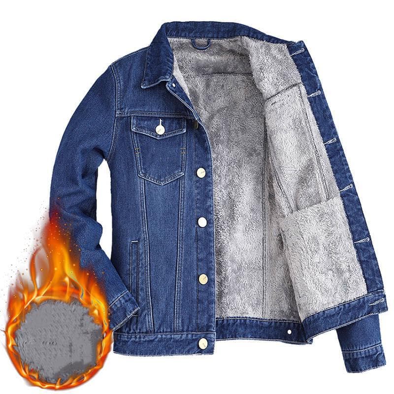 Grande taille S-5XL mode Denim veste hommes hiver doublure en laine hommes vestes Jeans manteaux vêtements pour hommes cm