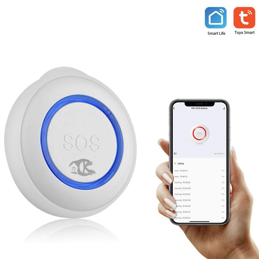 Tuya – bouton d'urgence Intelligent sans fil, fidélité, un bouton d'alarme et d'appel pour les personnes âgées blanc