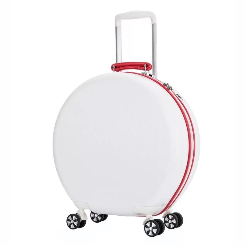 Nouveau 18 pouces chariot bagages à main valise sur roues arrondi mode enfants voyage cabine roulant ensemble de bagages sac rose vif/or