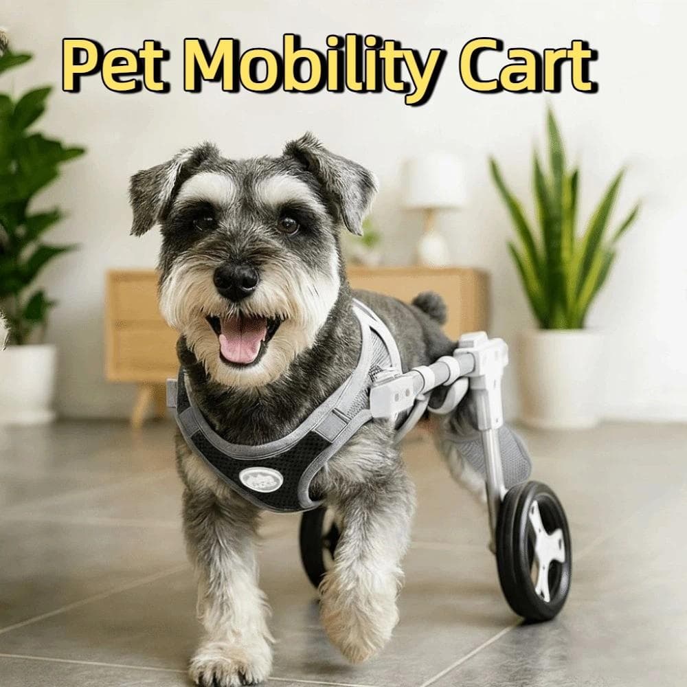 Fauteuil Roulant Réglable pour Chien Léger Aluminium Support d'Assistance Animale Support Arrière