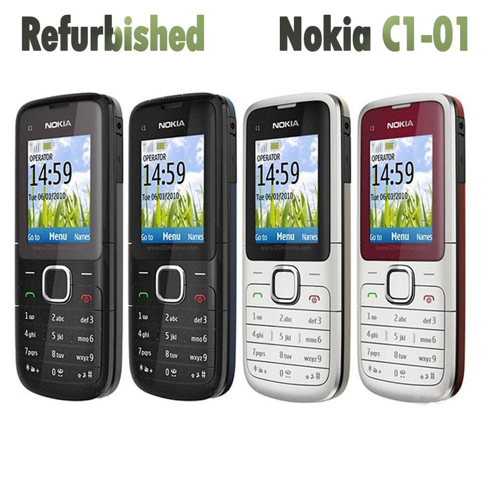 Téléphone Mobile Nokia Original Nokia C1-01 GMS 2G Débloqué Avec 1 SIM grise