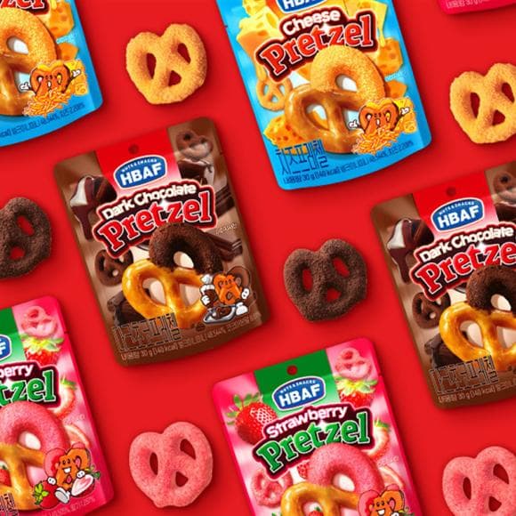HBAF Saveur de chocolat noir Bretzel, Saveur de fraise, Saveur de fromage (4 possibilités)