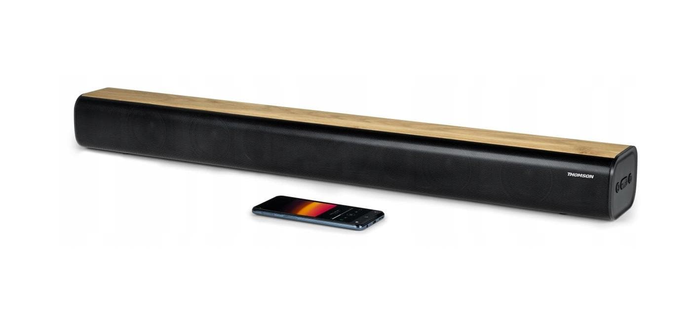 Thomson SB402BT - barre de son avec Bluetooth, 200W, égaliseur de tonalité, télécommande, lecteur USB. Câble HDMI et optique inclus., Thomson