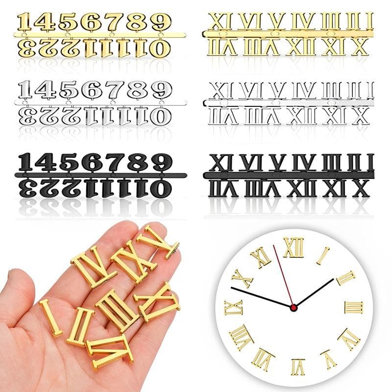 1 Ensemble Chiffres Romains Matériau Fait Main Restaurer Outils de Réparation Numérique Accessoires Chiffres d'Horloge Pièces d'Horloge à Quartz