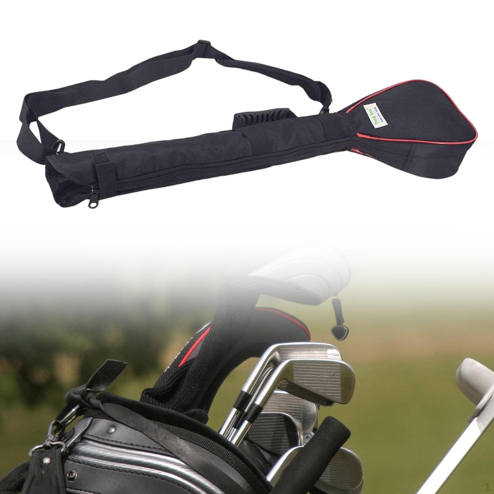 Sac de Transport pour Clubs de Golf Équipement de Rangement Fermeture Éclair Cadeau Adultes Organisateur Transport Épaule Réglable