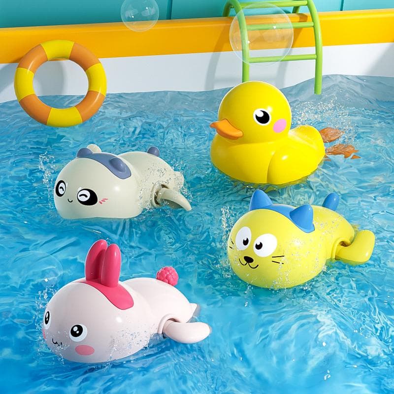Jouet de bain flottant à remonter, jouet de piscine en forme d'animal mignon, jouet de baignoire pour tout-petits, nouveau-né, jouets de baignoire