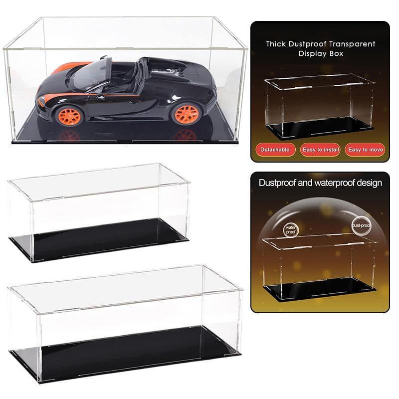 Boîte de rangement en acrylique transparente, cube à assembler, vitrine anti-poussière pour objets de collection, figurines d'action, jouets,