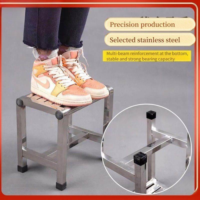 Tabouret Épais pour Salle de Bain Douche Personnes  gées Petit Portable Ménage Anti-Glisse Chaise Acier Inoxydable Tabouret de Salon
