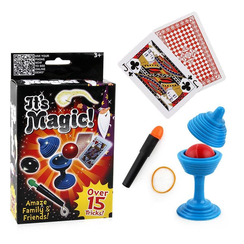 Nouvel Ensemble d'Accessoires de Magie Amusants pour Enfants Jouets de Tours de Magie Kit de Débutant Accessoires de Magie Puzzle