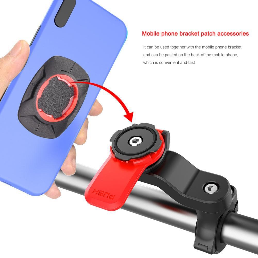 Support Autocollant pour Téléphone Portable de Moto Vélo Support de Téléphone Adhésif Fort pour la Conduite Adaptateur à Coller sur le Bouton