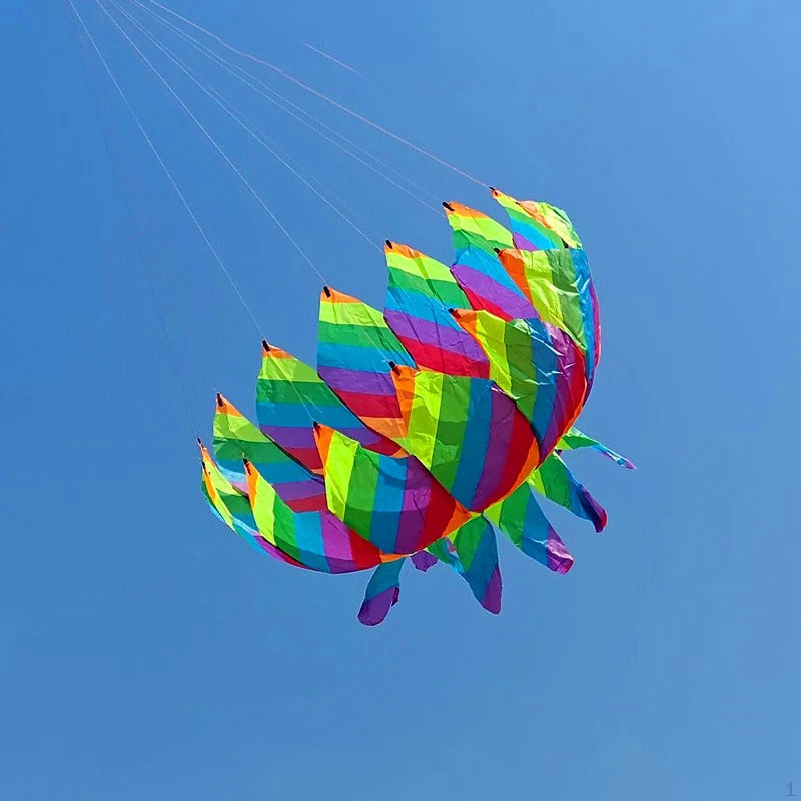 Cerf-volant 3D pour la plage, jouets volants, parapente, énorme, en forme de lotus, doux et rotatif, pour l'extérieur