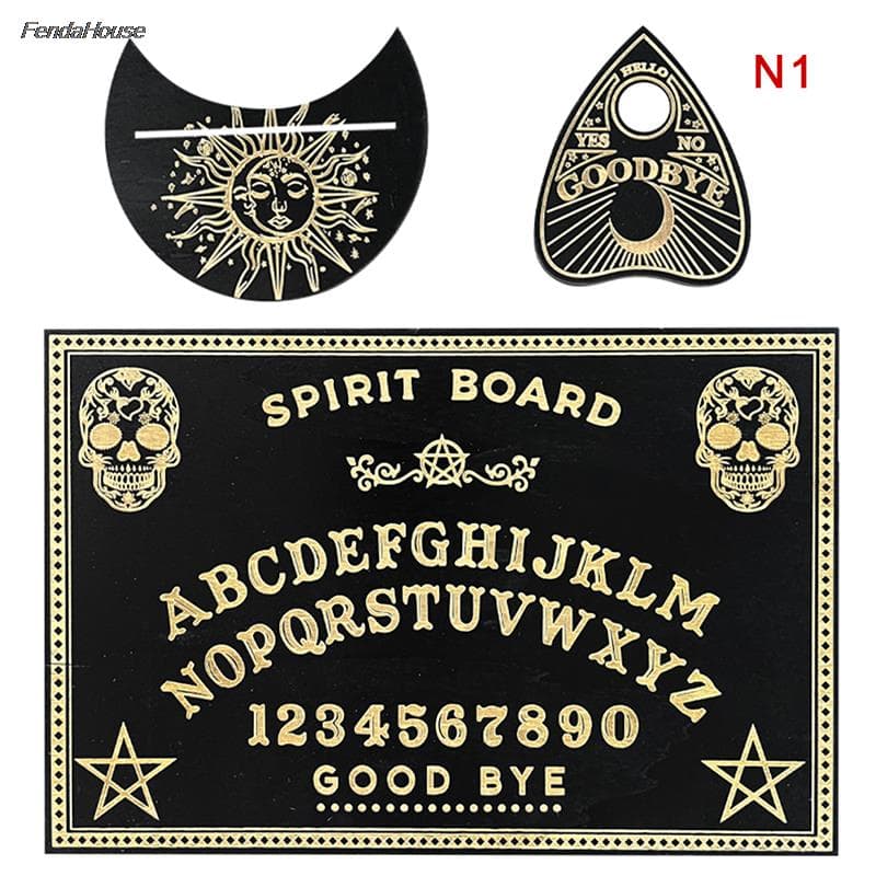 Planche Ouija en Bois 12 Pouces Planche Pendule de Divination Planche Magique Gravée Kit de Planche Pendule de Sorcière Métaphysique Message
