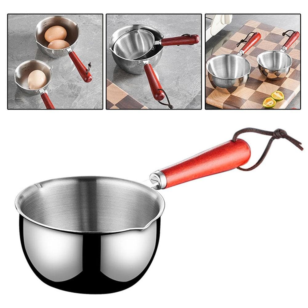 Casserole en acier inoxydable pour la cuisson Petite casserole pour huile chaude et sauce piquante