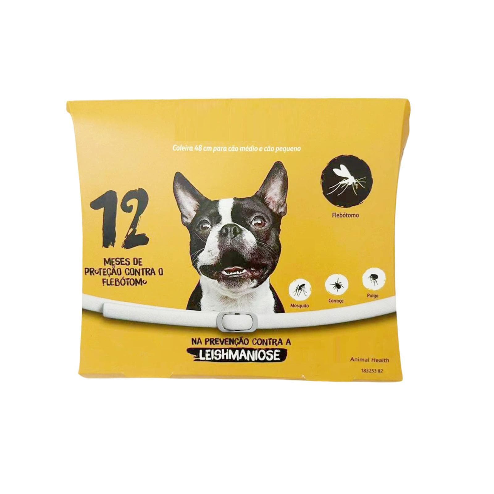 12 Mois -Collier antiparasitaire, -puces, -tiques, Leishmaniose,Pour Chiens Petits Et Moyens One Size