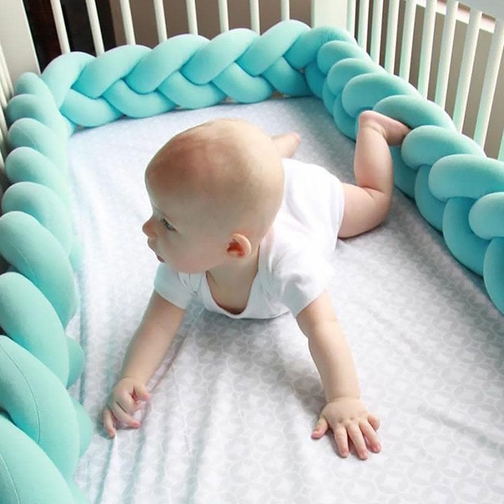 Pare-choc pour lit de bébé, Protection, tissage en peluche, accessoire de literie pour bébé, décoration de chambre de bébé cm