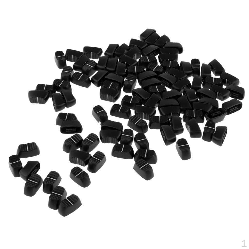 100 Pièces Boutons de Fader pour Console de Mixage Audio 4mm noir