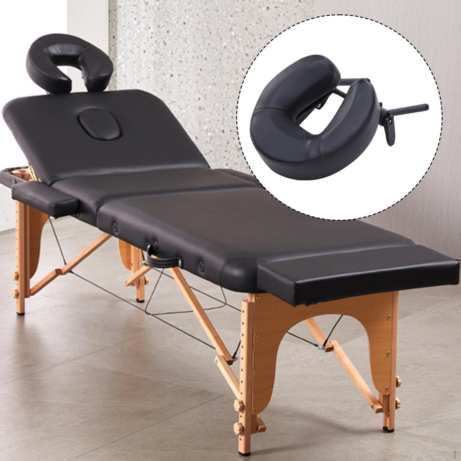 Appui-tête avec coussin pour table de massage confort Alliage d'aluminium Cadre Maison Salon Robuste café