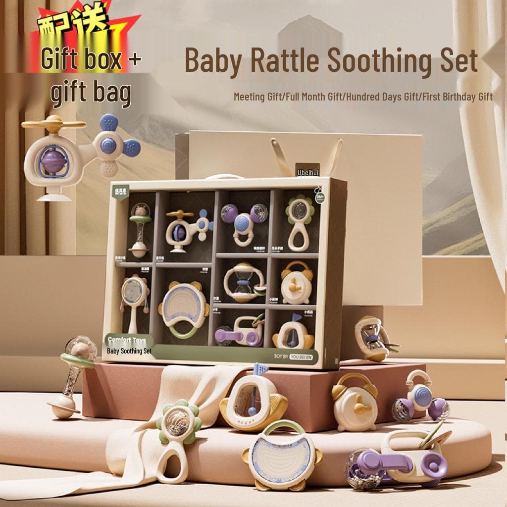 Coffret Cadeau Hochet et Anneau de Dentition pour Bébés Nouveaux-nés (0-3 ans)
