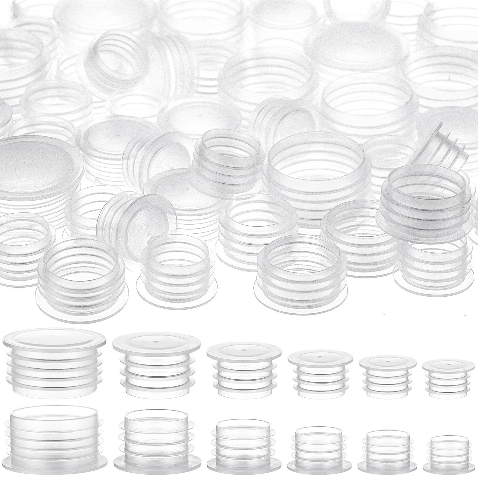 120 Pièces Bouchons pour Salière et Poivrière 1/2 Pouce, 9/16 Pouce, 5/8 Pouce, 11/16 Pouce, 7/8 Pouce, 3/4 Pouce Bouchon en Plastique pour