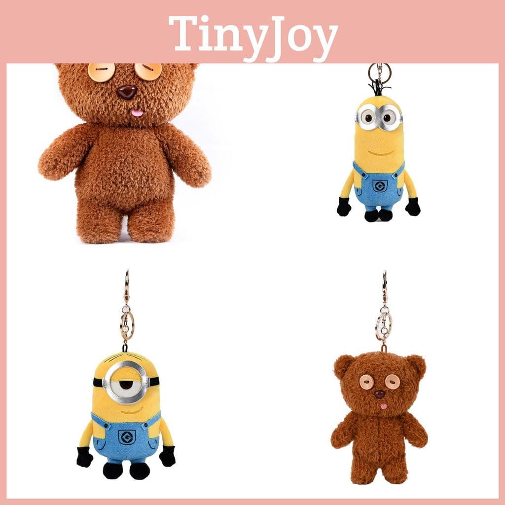 Moi, moche et méchant Minions Peluche Porte-clés Pendentif de sac Jouet Poupée en peluche Cadeau Dessin animé