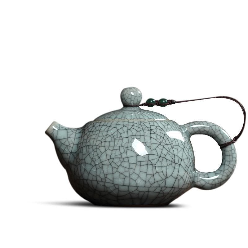 Service à thé glaçage craquelé four Ge Longquan céladon théière chinoise en céramique porcelaine créative Yixing argile Antique théière