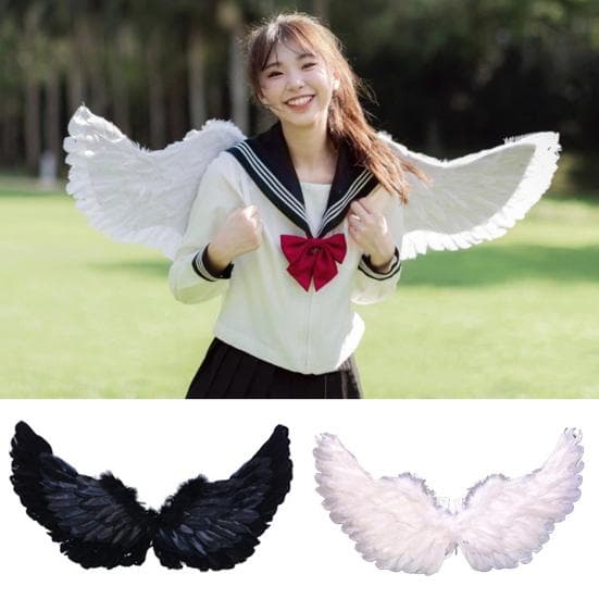 Ailes de plumes d'ange avec sangles élastiques, couleur vive, Costume léger, ailes de Cosplay, accessoires de photographie