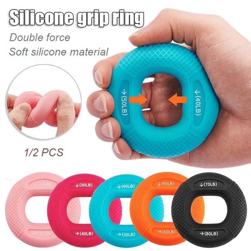 Anneau de préhension en Silicone, exercice de préhension à Double force, entraînement de rééducation des mains, améliore la force du poignet