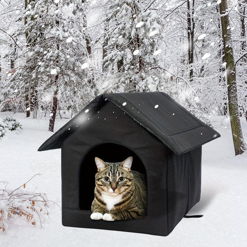 Maison d'extérieur étanche pour chat: Tente Villa pour Animaux de Compagnie 4 Saisons Pliable, Amovible, Lavable et Chaude pour Chats et Chiens.