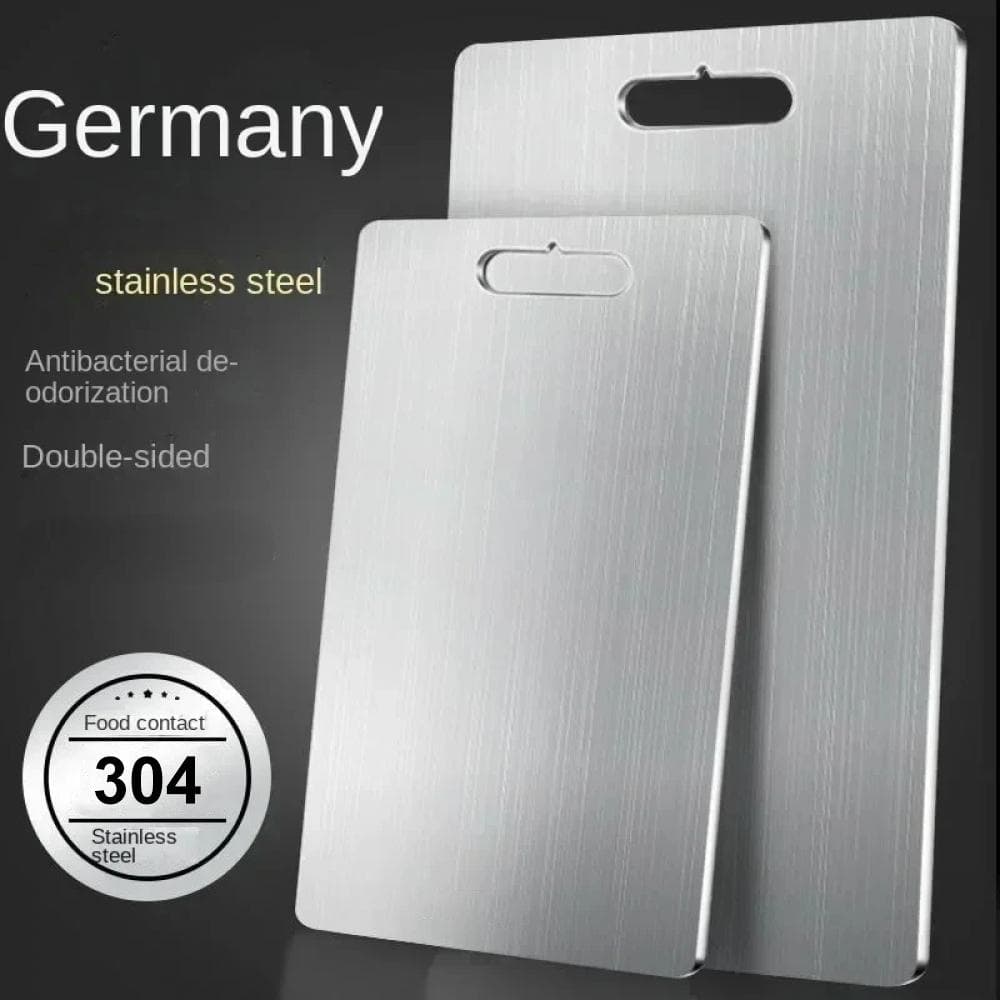 Panneau en acier inoxydable et planche à découper Cuisine Ménage Épaissie Double Face Planche à Découper Bloc Planche à Pétrir