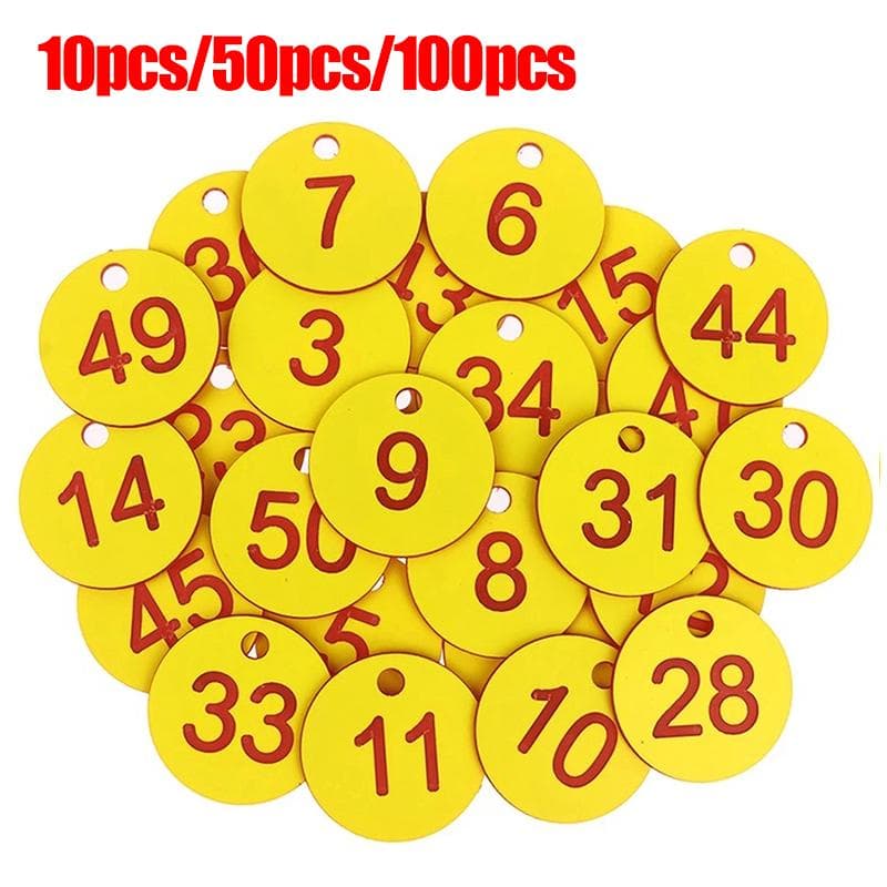 10/50/100 Pièces Numérotées Panneau Rouge Ruche ABS Boîte d'Accouplement Marques Étiquettes avec Trou Accessoire pour Bétail Rond Fourniture