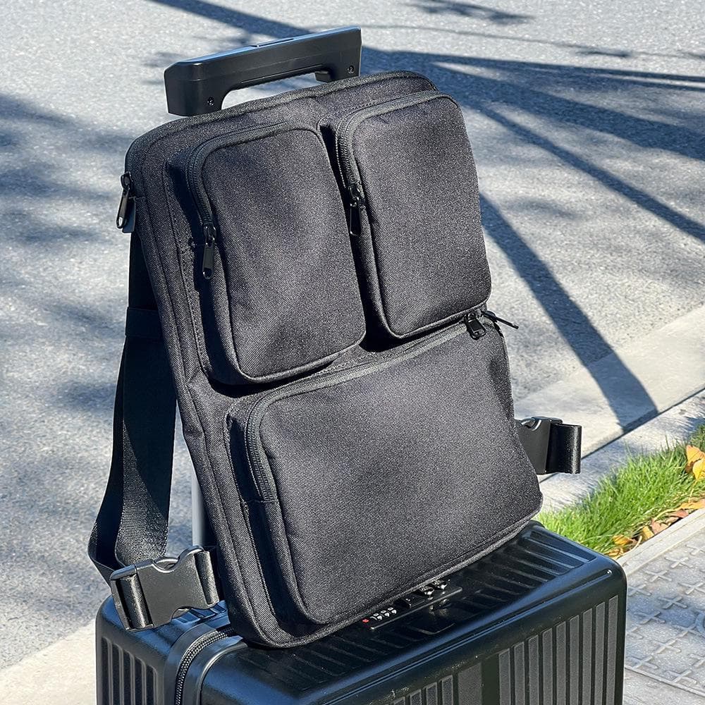 Sac à main et sac à dos pour ordinateur: Valise Cabine Légère avec Rangement Extensible gris argent
