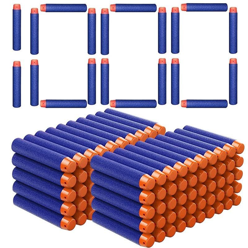 FRENSIT 1000-50pcs Bleu Un Trou Fléchettes Recharge Mousse Balles Munitions Pour Nerf N-Strike Elite Blasters Pistolet,7.2cm