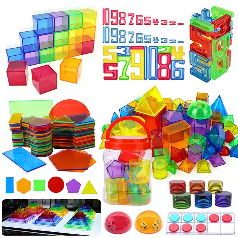 Jeux de table lumineux Montessori Jouets sensoriels Blocs arc-en-ciel Formes assorties Matériel d'apprentissage à domicile ouvert pour la formation