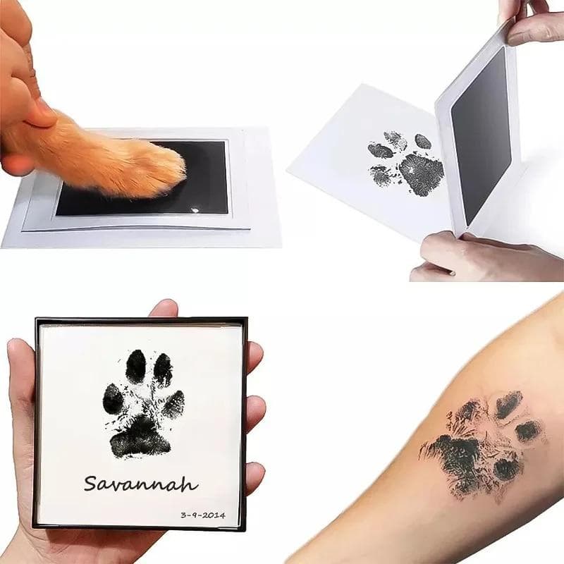 Kit d'empreintes de pattes de chien et de chat pour animaux de compagnie, tampon encreur pour empreintes de mains et de pieds de bébé, sans danger,