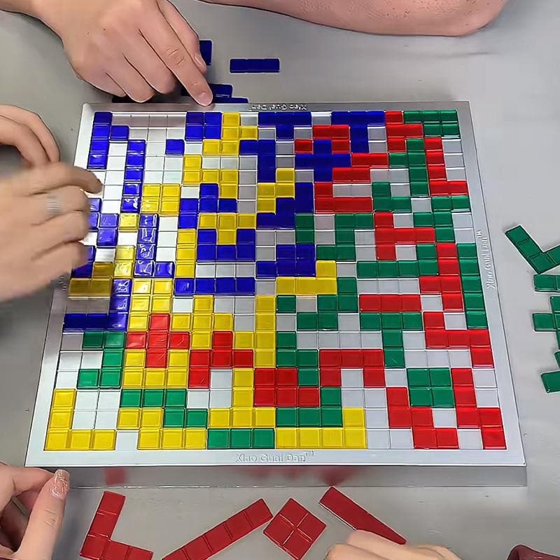 Jeu de société de stratégie pour enfants, jouets éducatifs, carrés colorés, facile à jouer, fête en famille, jeux d'intérieur, Puzzle, cadeau