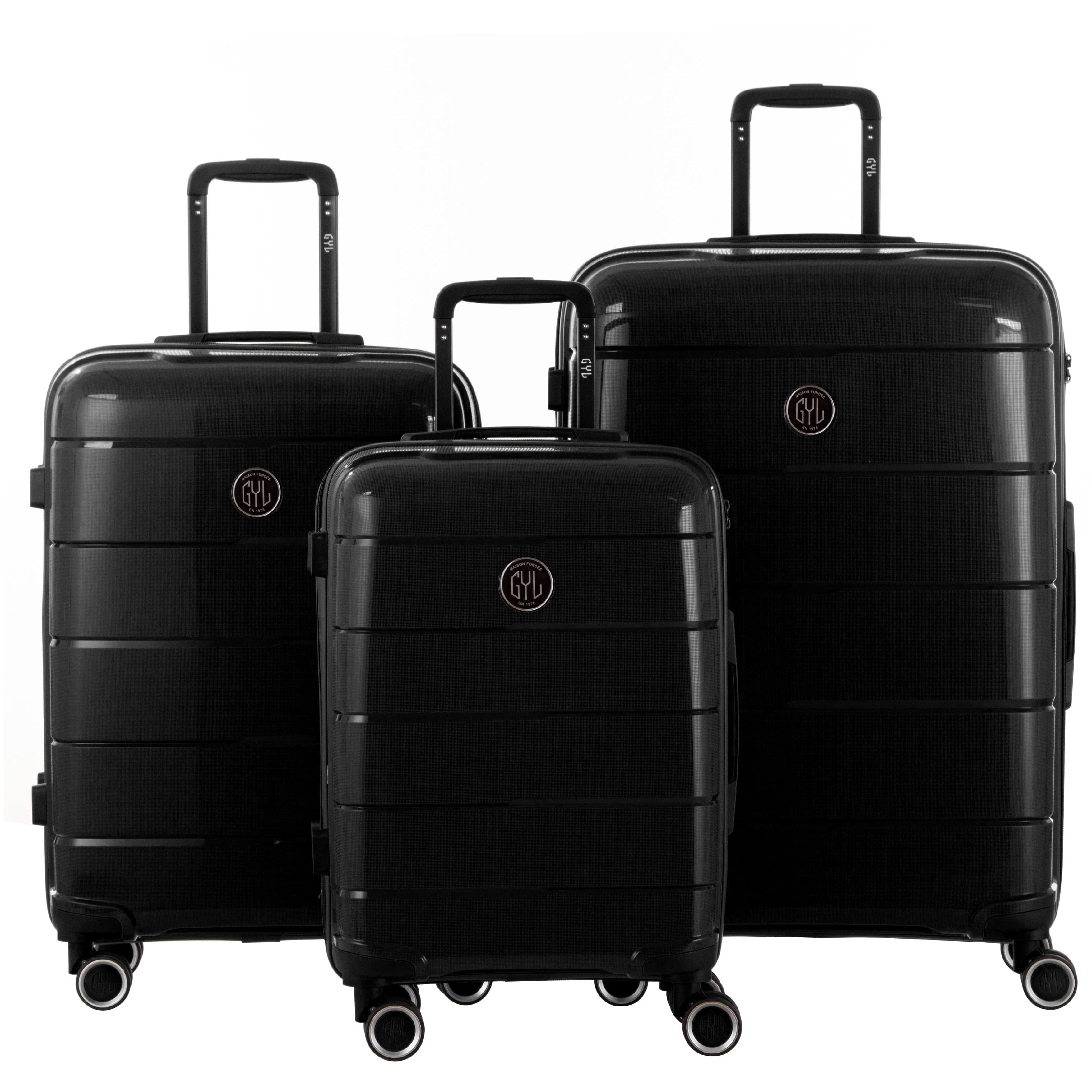 SET DE 3 VALISES RIGIDES Black CH3 (TAILLES S, M, L) noir