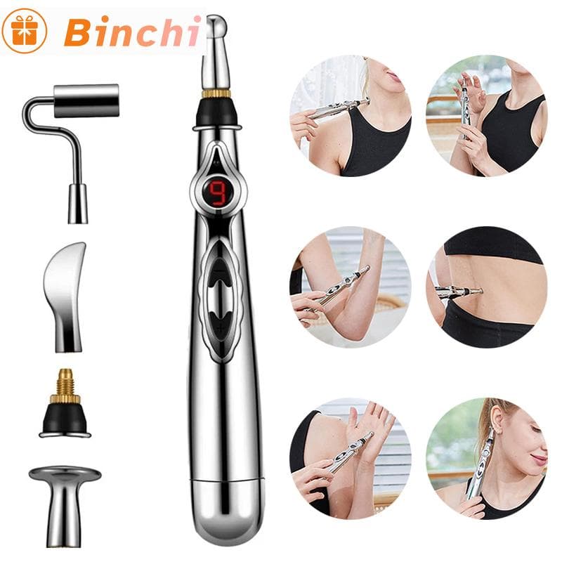 Stylo de Massage Acupoint Acupuncture Électronique et Moxibustion Thérapie par Pression Méridienne Stylo Énergétique Soulagement de la Douleur