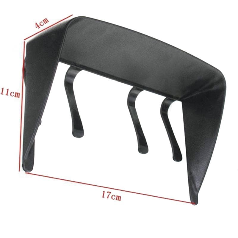 Pare-soleil de navigation GPS 7 pouces Universel Portable pour navigateur Bouclier de lumière Pare-soleil de voiture Capot noir