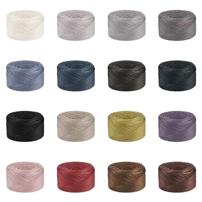 Rouleau de 200g Cuir Faux Nappa Texture Fil Mat pour Tricot Crochet DIY Fil Fil Sacs Chaussures Artisanat
