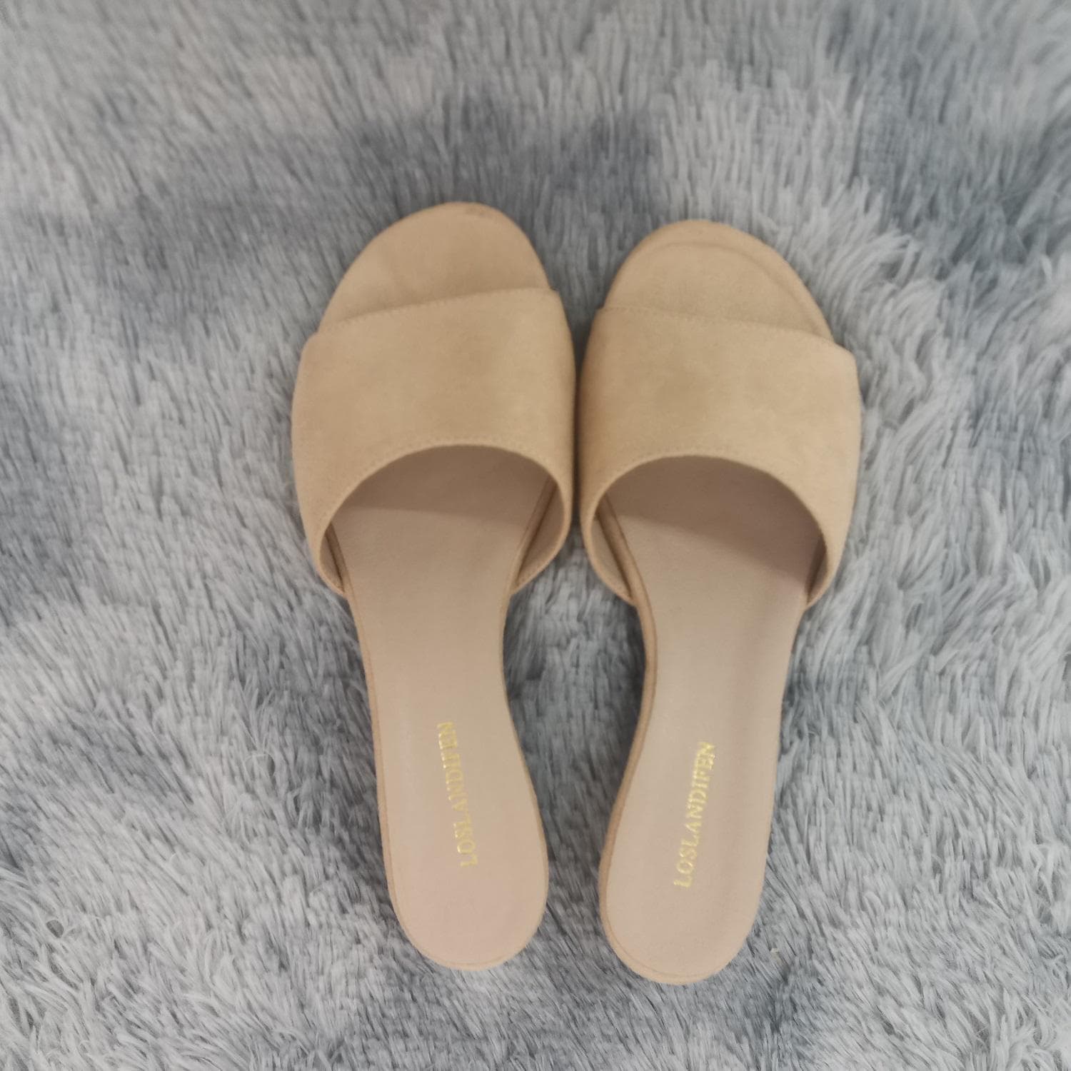 Pantoufles de tempérament pour femmes 3 cm Mules en velours Sandales compensées Pantoufles Bout ouvert Talons hauts Robe décontractée Fête Femme