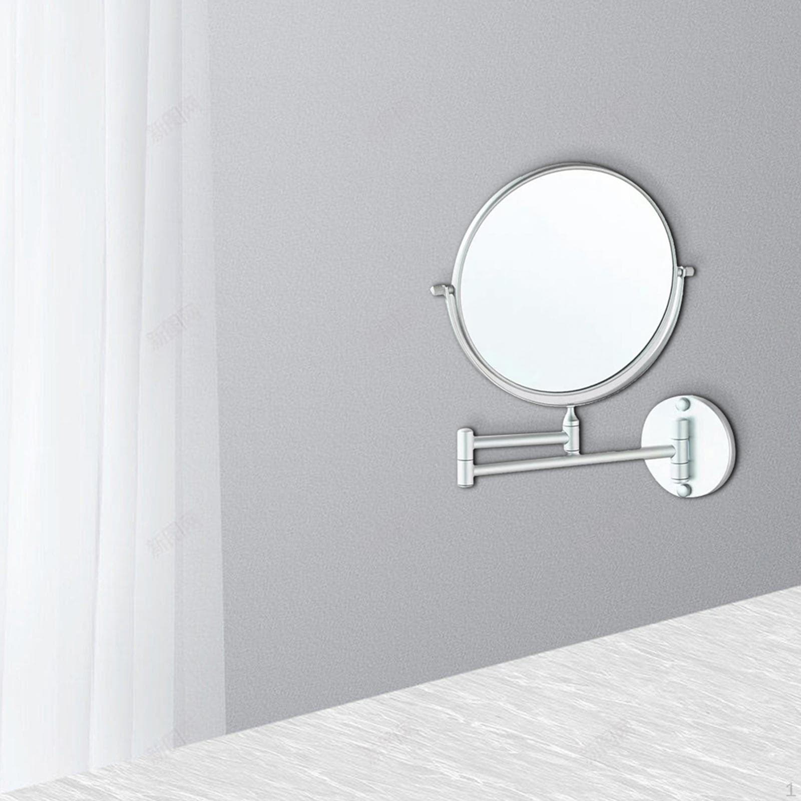 Miroir mural pivotant avec grossissement x3 et vis de fixation